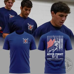 Never Forget 9/11 Syracuse Lacrosse Firefighter Michael Cawley T-Shirt