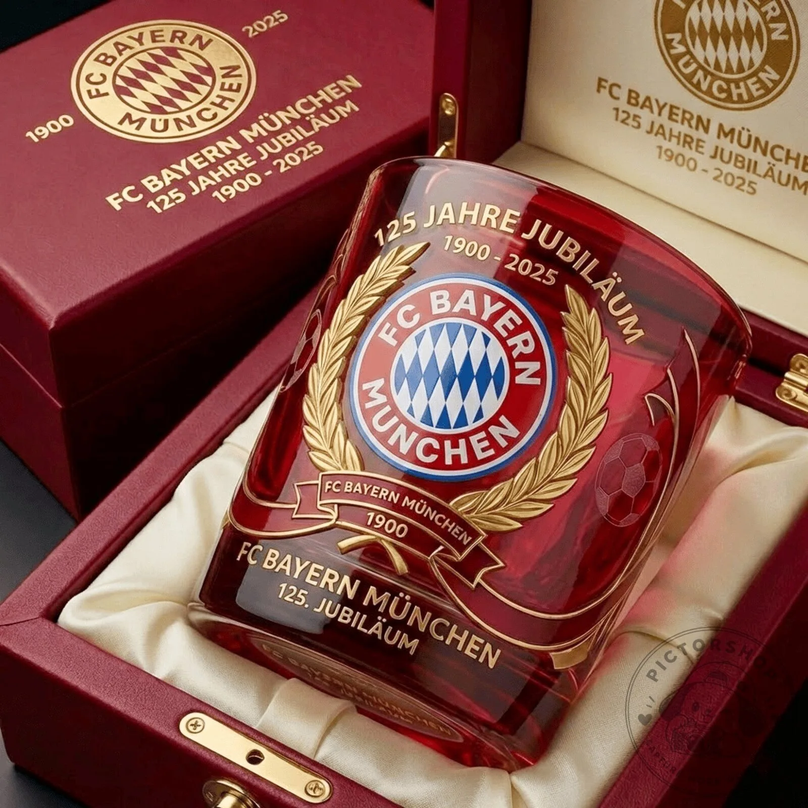 FC Bayern München 125 Jahre Jubiläum 1900-2025 Commemorative Drinking Glass