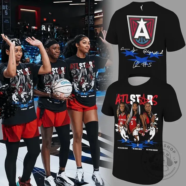 Atlanta Dream WNBA Team Black Graphic T-Shirt