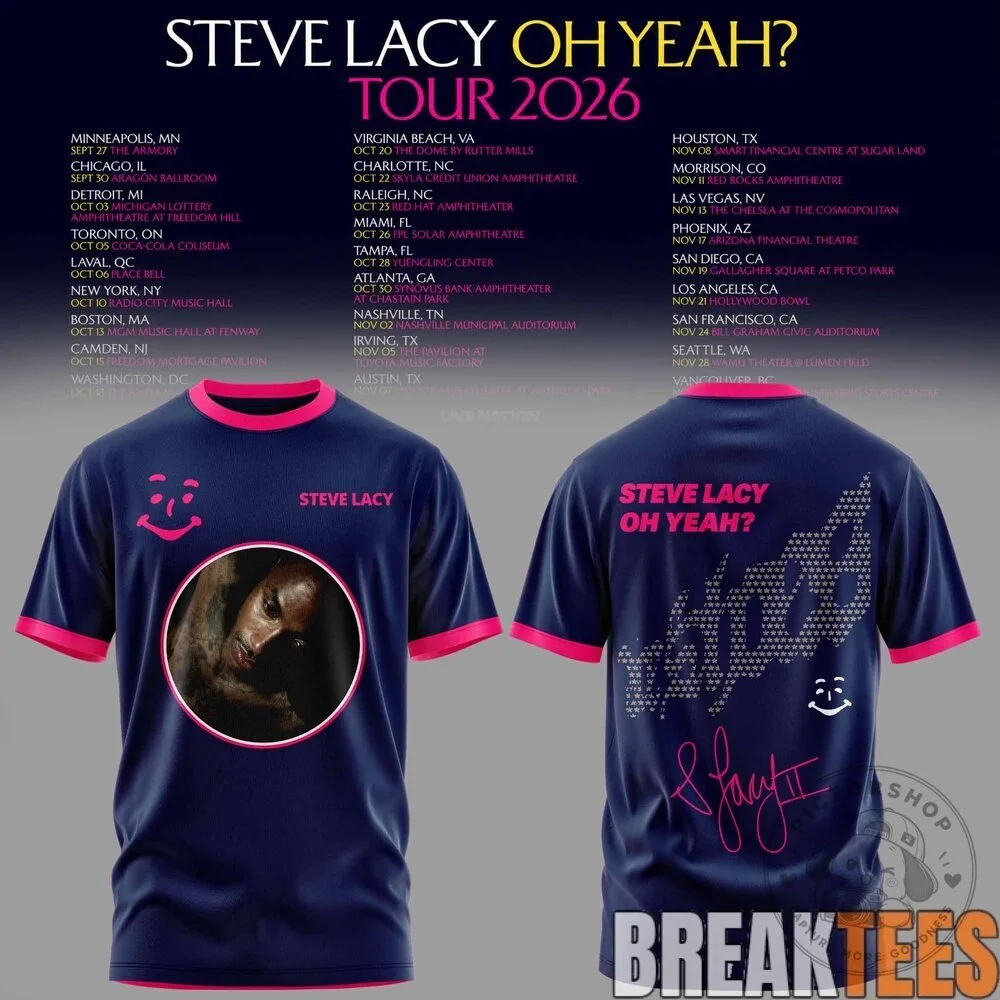 Steve Lacy Oh Yeah Tour 2026 Concert Dates Music Fan T-Shirt