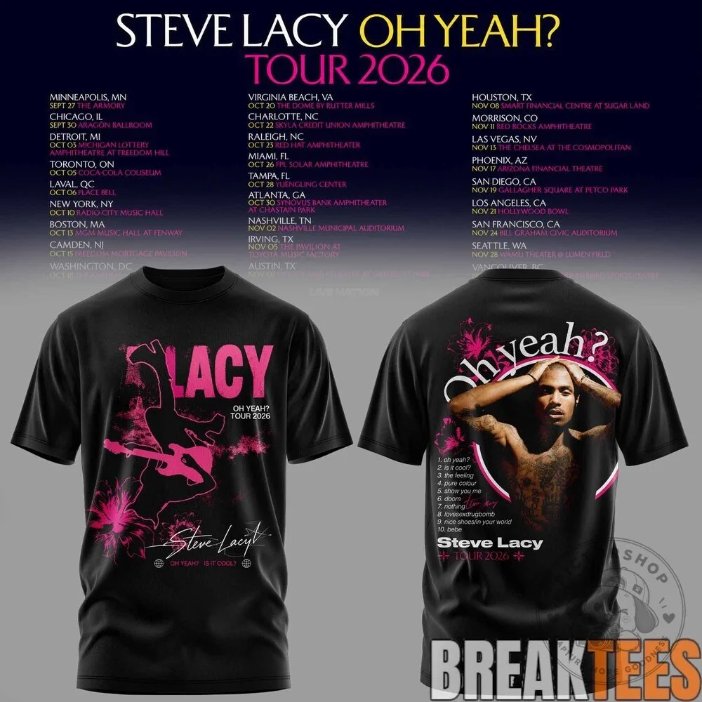 Steve Lacy Oh Yeah Tour 2026 Concert Dates Music Fan T-Shirt