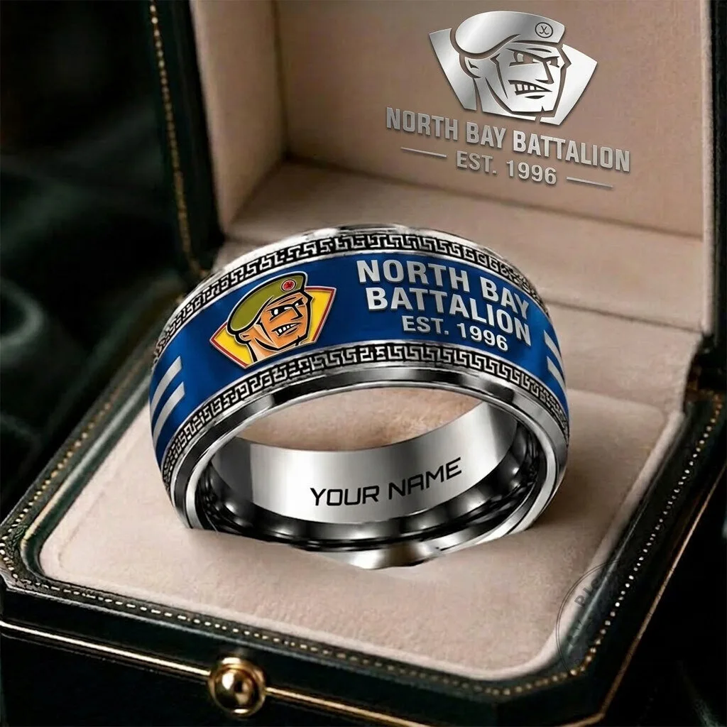 North Bay Battalion OHL Personalized Ring Gift for Hockey Fans