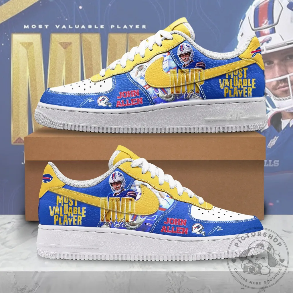 Josh Allen Buffalo Bills Most Valuable Player Custom Design Shoes Josh Allen Buffalo Bills Most Valuable Player Custom Design Shoes