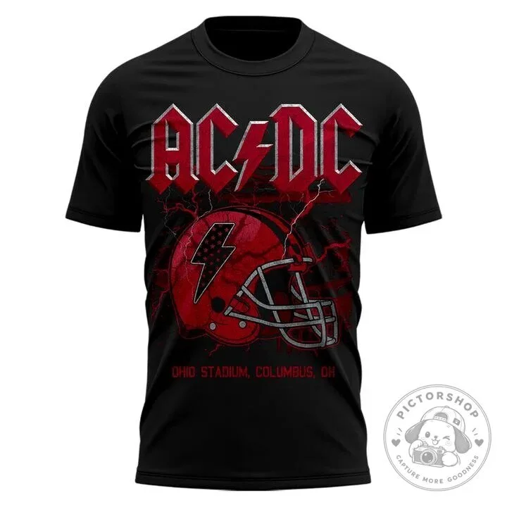 Black T-Shirt for the AC/DC Power Up Tour 2026 - Ohio State Football Edition 8 Black T-Shirt for the AC/DC Power Up Tour 2026 - Ohio State Football Edition