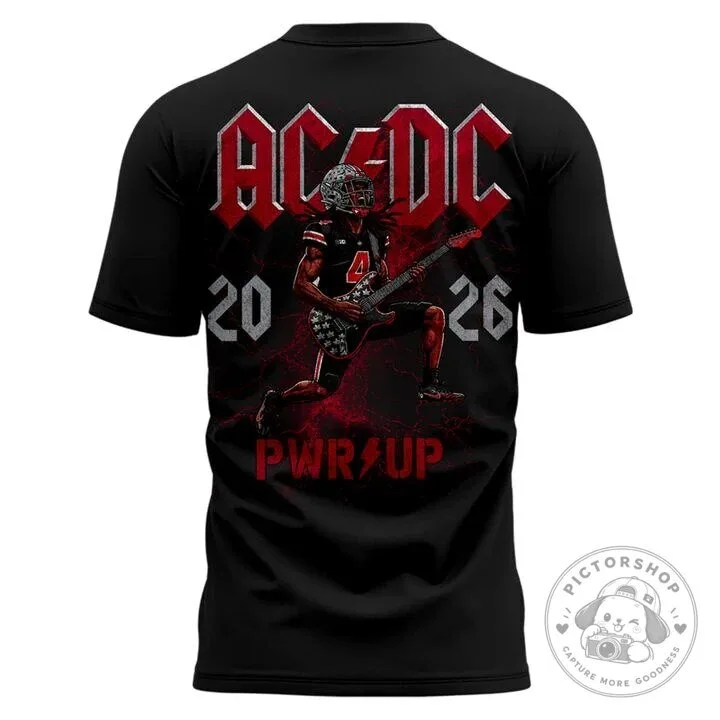 Black T-Shirt for the AC/DC Power Up Tour 2026 - Ohio State Football Edition 9 Black T-Shirt for the AC/DC Power Up Tour 2026 - Ohio State Football Edition