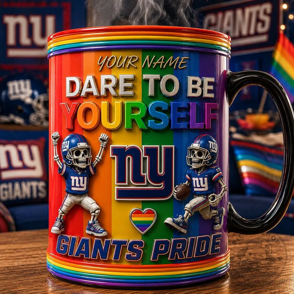 New York Giants NFL Pride Dare To Be Yourself Rainbow Mug