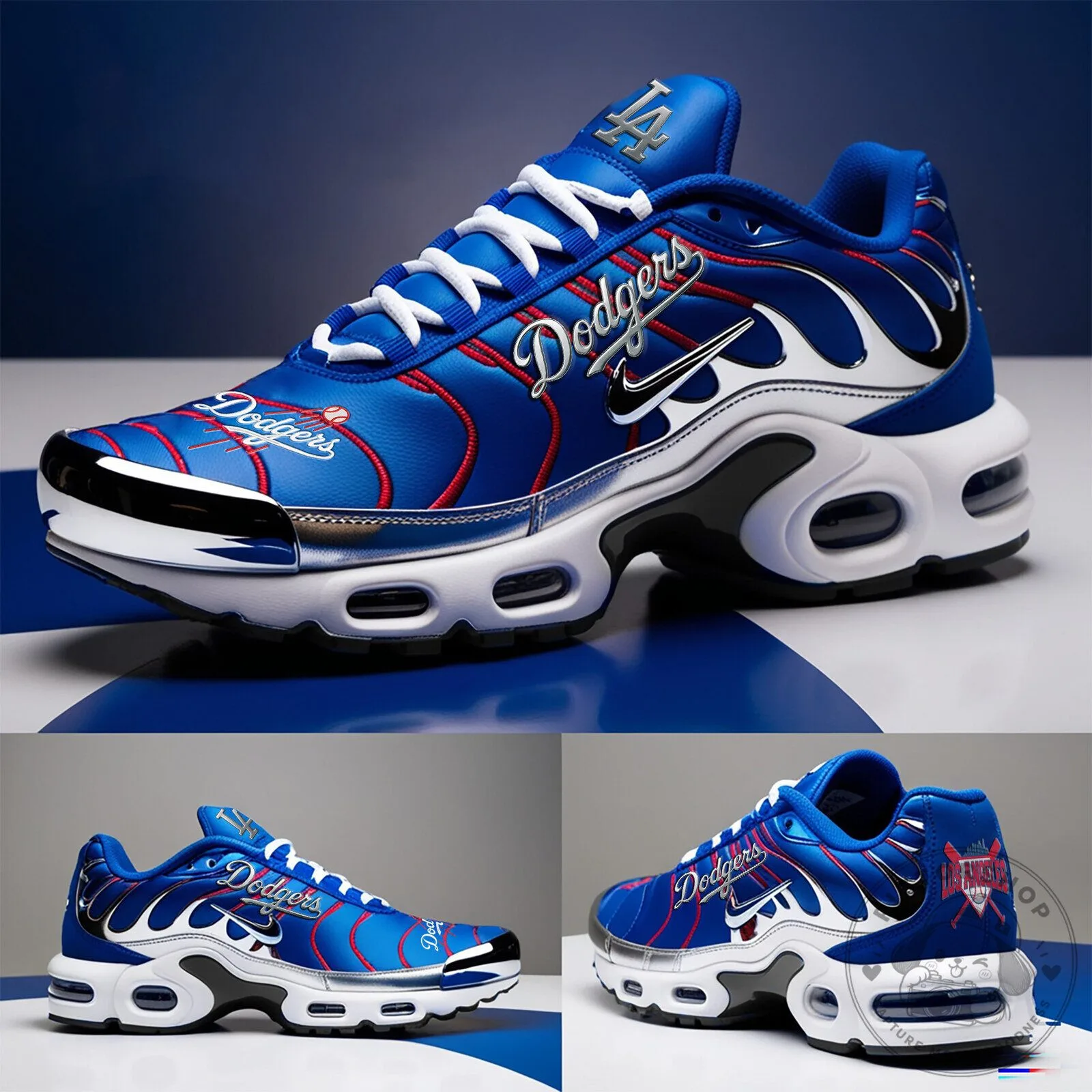 Los Angeles Dodgers Baseball Team Sports Fan Shoes