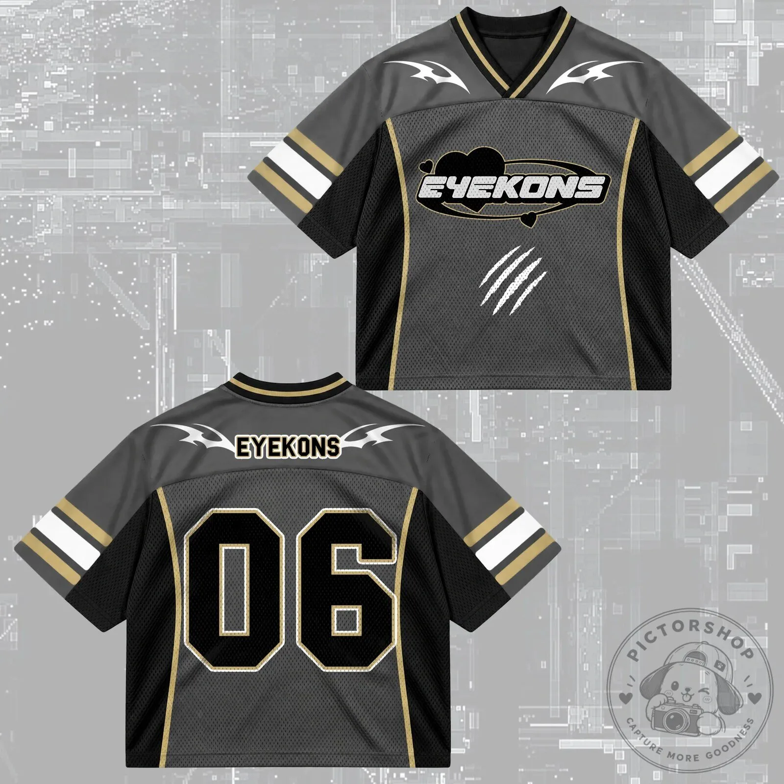 Electric Eyekons The Wildworld Tour All Members Debut Mixed Mesh Football Jersey