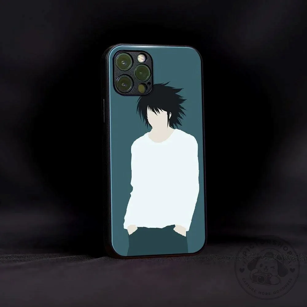 Death Note L Lawliet Anime Character Vector Art iPhone Phone Case