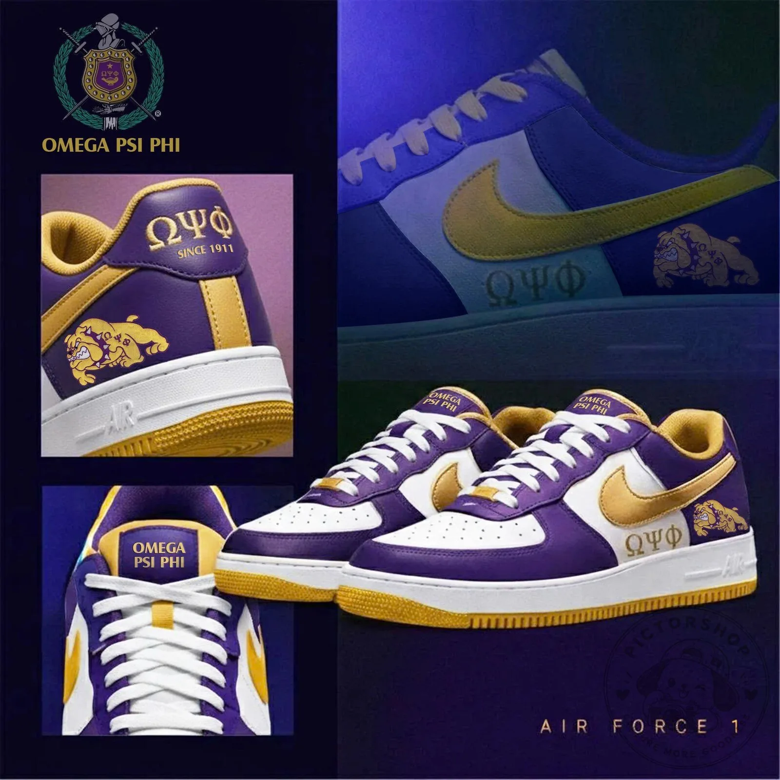 Omega Psi Phi Fraternity Air Force 1 Shoes