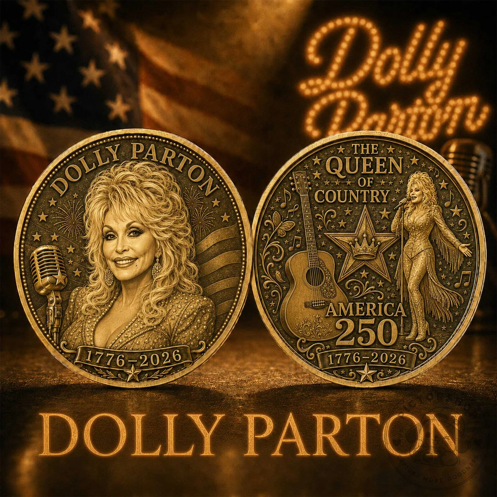 Dolly Parton Queen of Country America 250th Anniversary Commemorative Coin