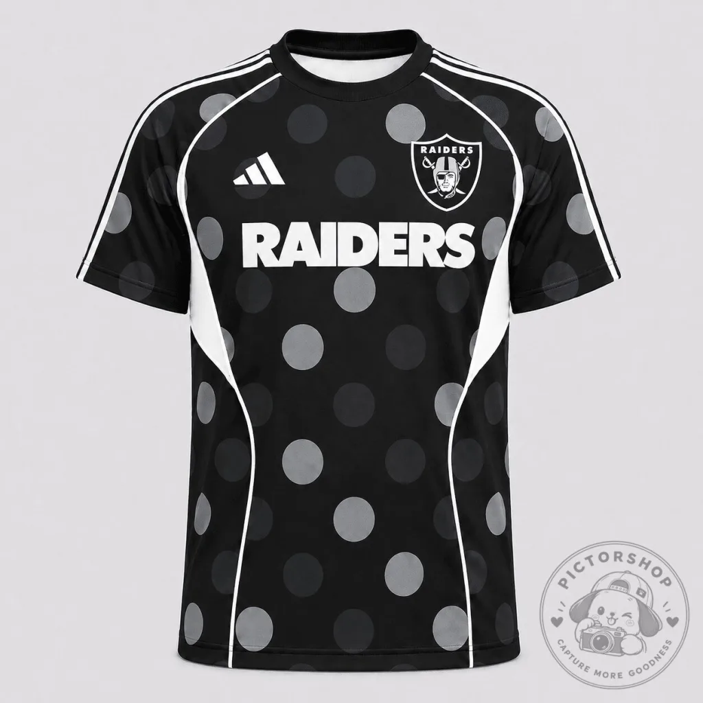 Las Vegas Raiders Polka Dot Game Day Football Jersey