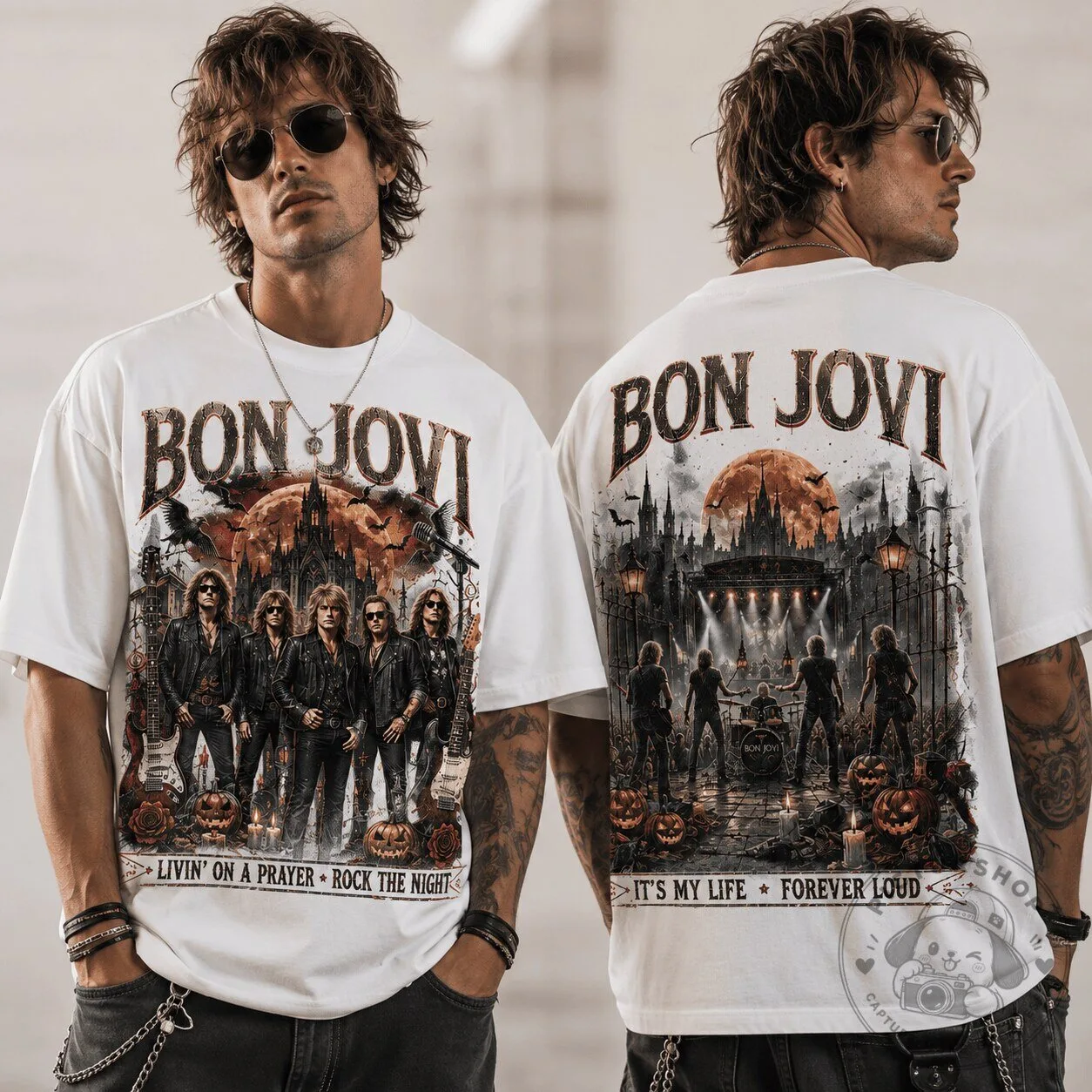 Bon Jovi Halloween Lover Shirt Livin' on a Prayer Rock the Night T-Shirt