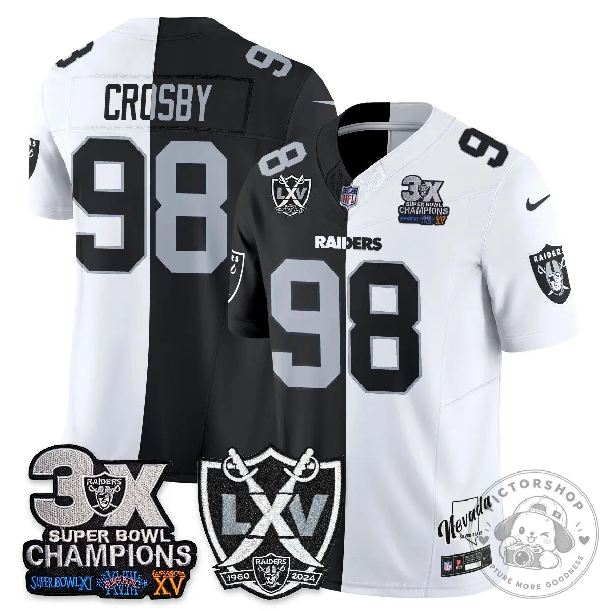 Maxx Crosby Las Vegas Raiders Split Edition Vapor Football Jersey