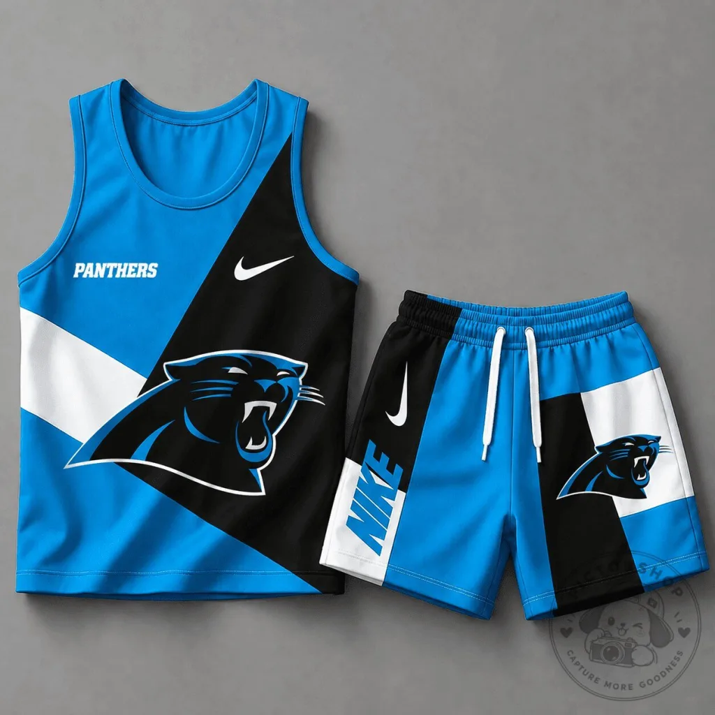 Carolina Panthers NFL Team Logo Blue Black White Athletic Tank Top 1 Carolina Panthers NFL Team Logo Blue Black White Athletic Tank Top