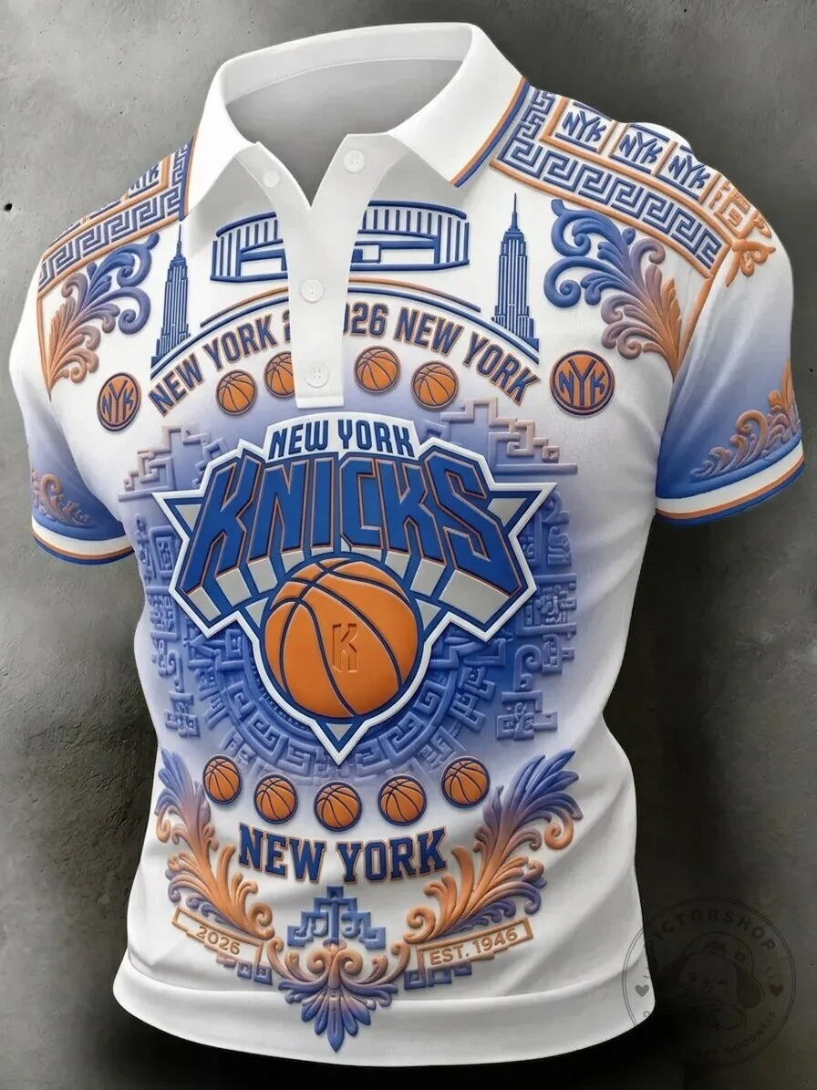Men's Polo Shirt for Knicks Basketball Supporters