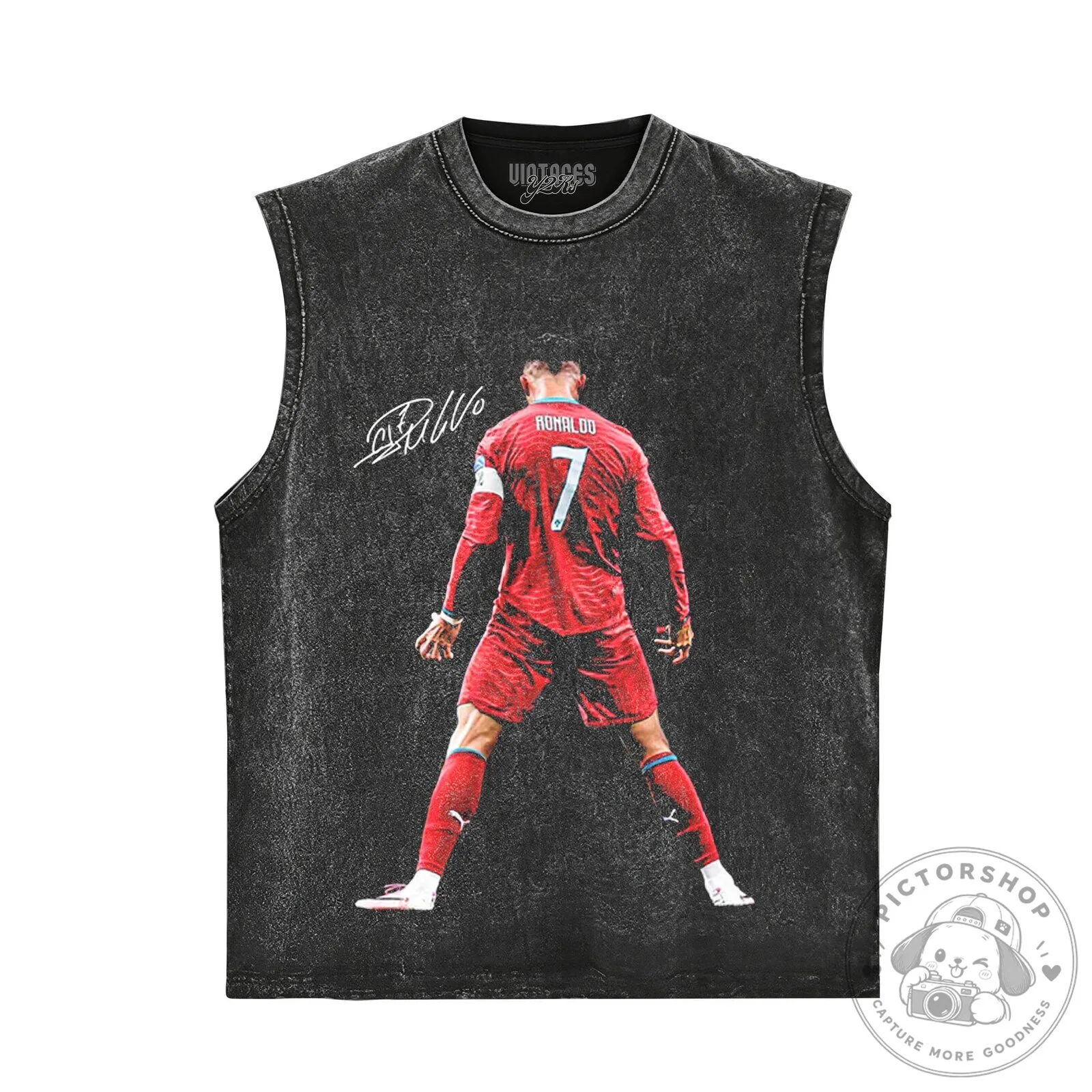 Cristiano Ronaldo Signature Football Player Black T-Shirt 13 Cristiano Ronaldo Signature Football Player Black T-Shirt