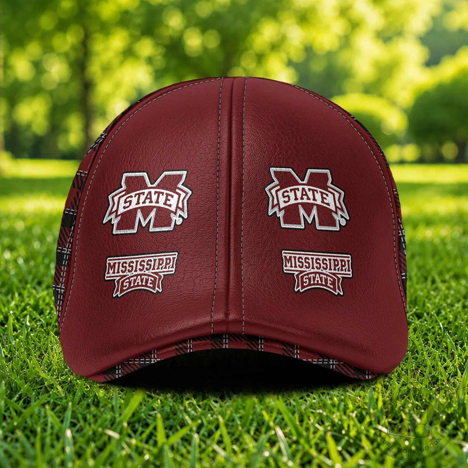Mississippi State Bulldogs Custom Name Plaid Leather Flat Cap 10 Mississippi State Bulldogs Custom Name Plaid Leather Flat Cap