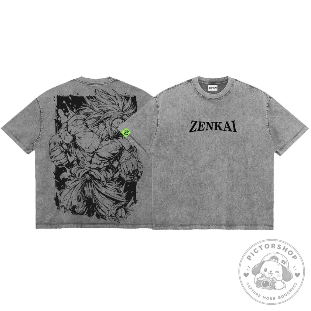 Dragon Ball Super Broly Super Saiyan Full Power Gray Washed T-Shirt Dragon Ball Super Broly Super Saiyan Full Power Gray Washed T-Shirt
