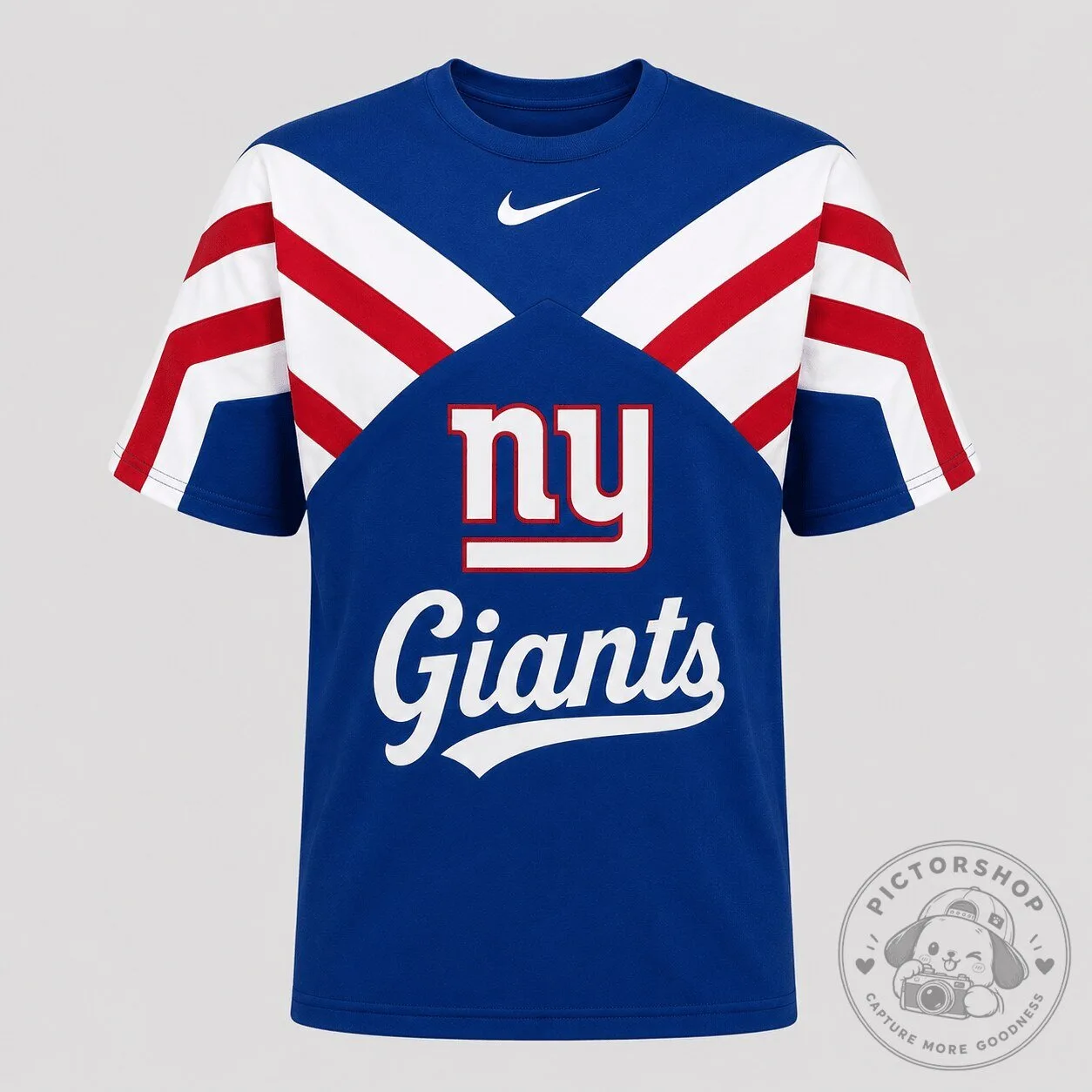 New York Giants NFL Football Team Logo Blue and Red Fan T-Shirt