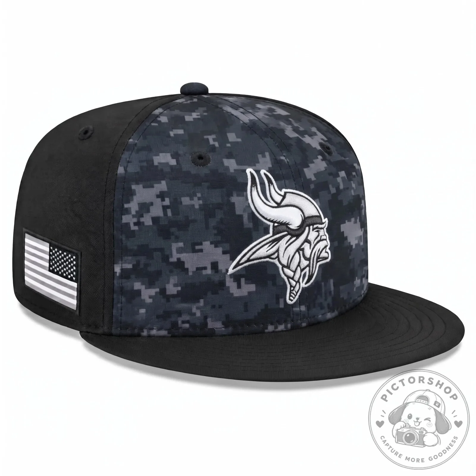 Snapback Cap with Digital Camouflage for Minnesota Vikings Salute To Service