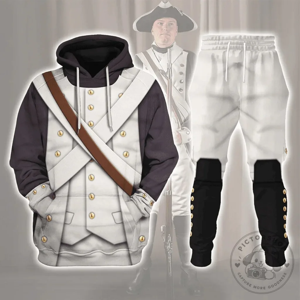 American Infantry 3rd Connecticut Regiment 1783 Uniform All Over Print Hoodie 39 American Infantry 3rd Connecticut Regiment 1783 Uniform All Over Print Hoodie