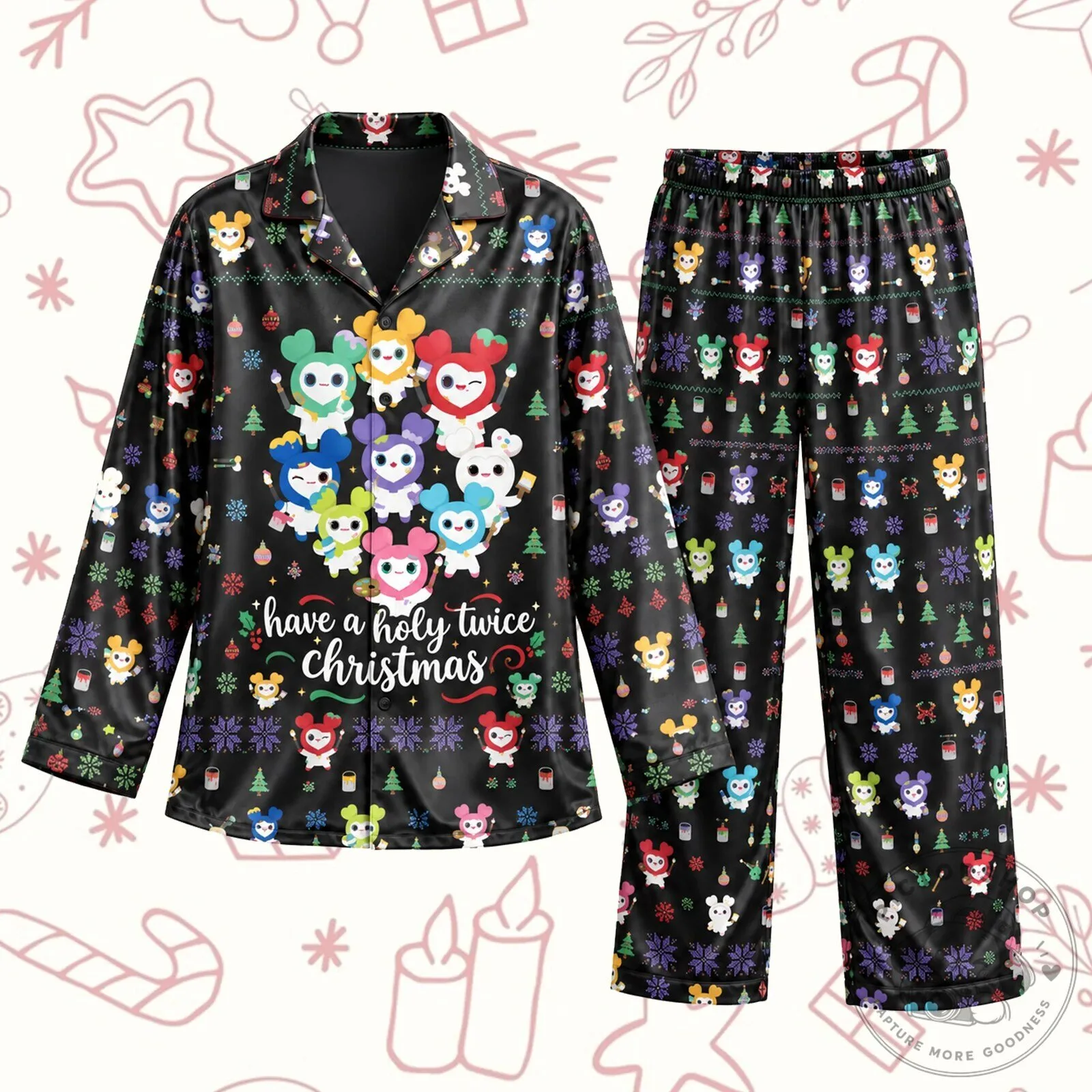 Twice Kpop Have A Holy Christmas Pajama Set
