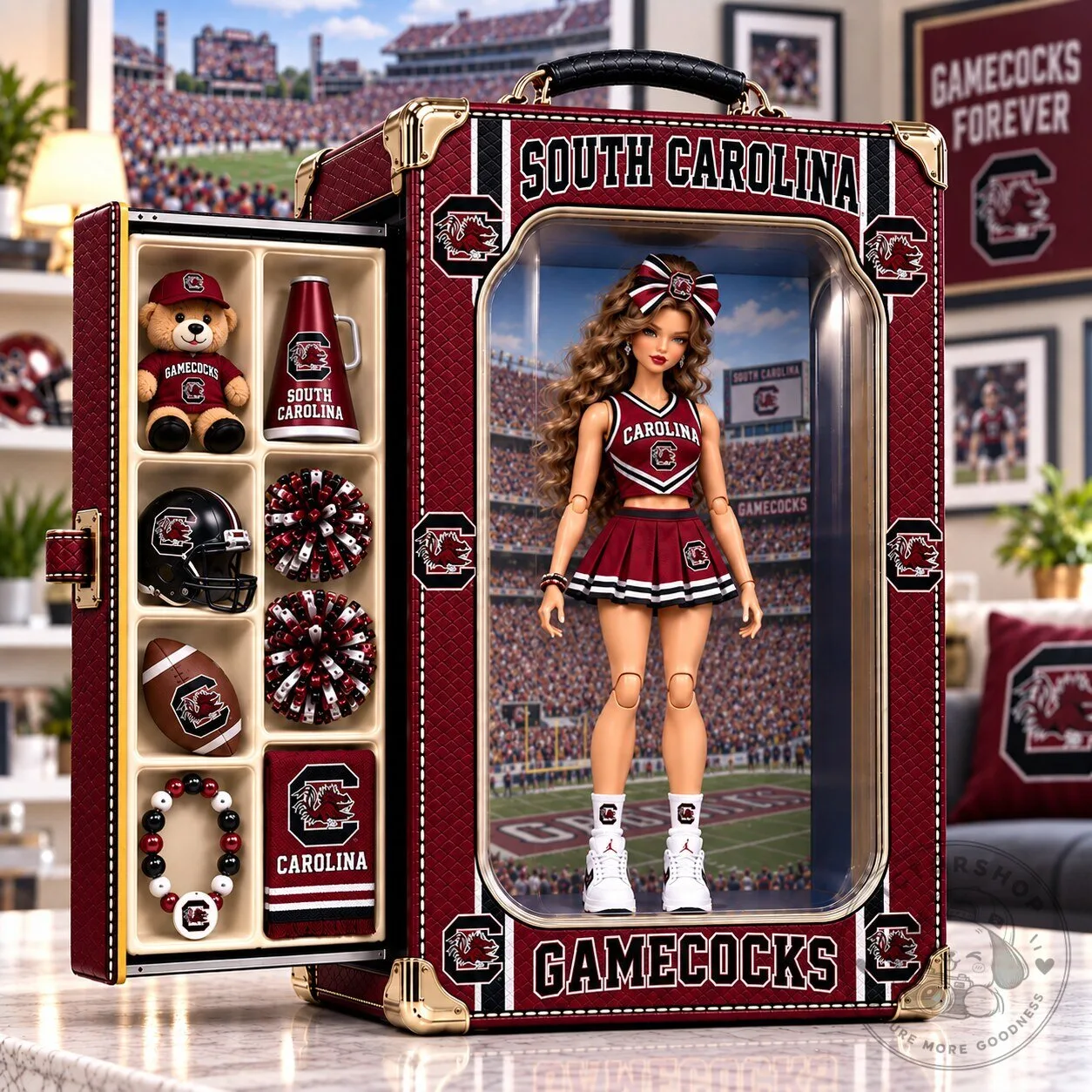 South Carolina Gamecocks Cheerleader Doll Collectible Figure