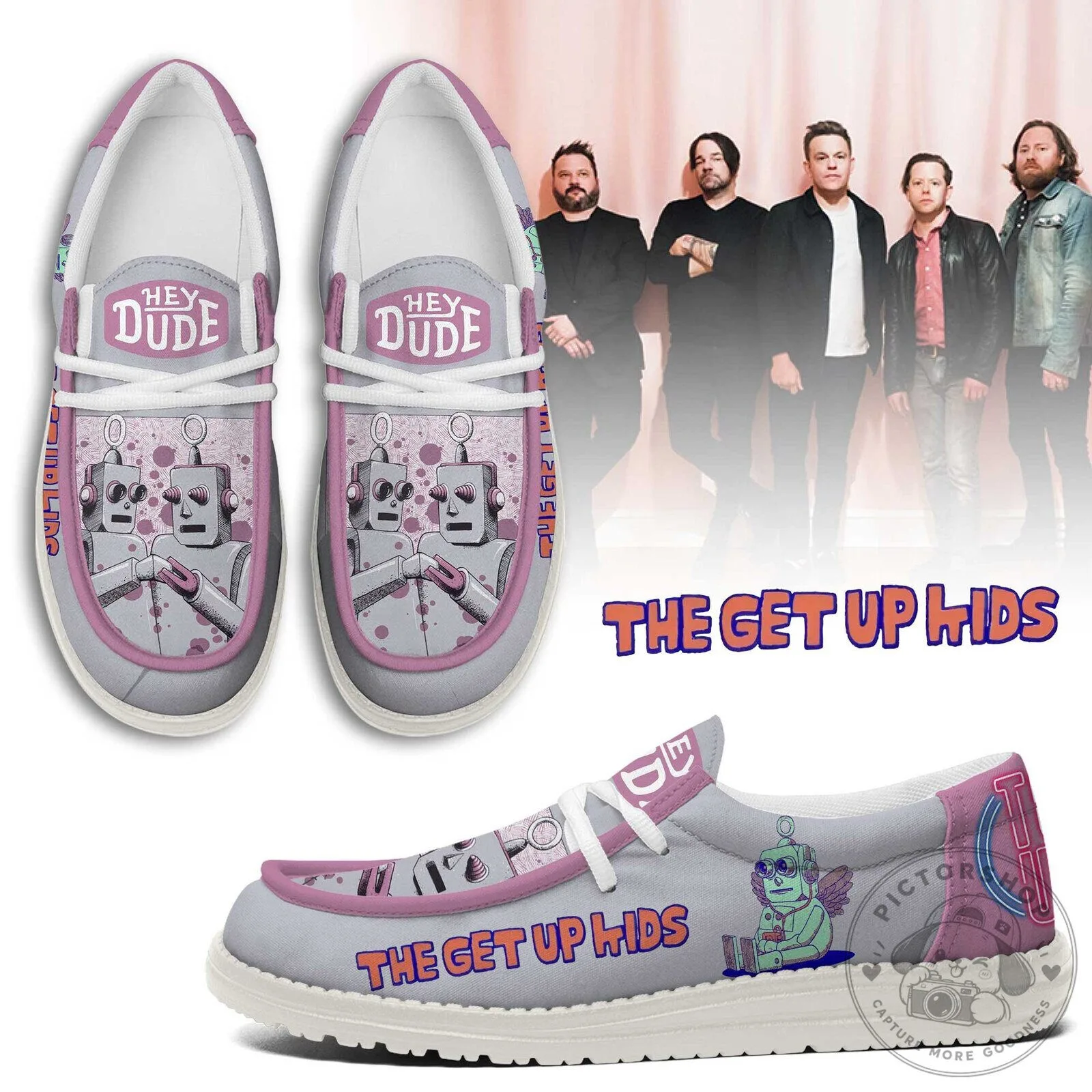 The Get Up Kids Band Logo Robot Design Casual Slip-On Shoes