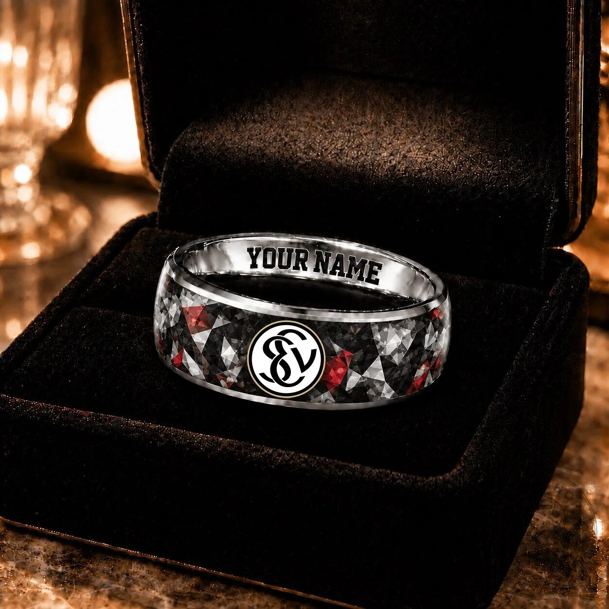 SV Elversberg Bundesliga Personalized Custom Name Football Fan Ring 1 SV Elversberg Bundesliga Personalized Custom Name Football Fan Ring