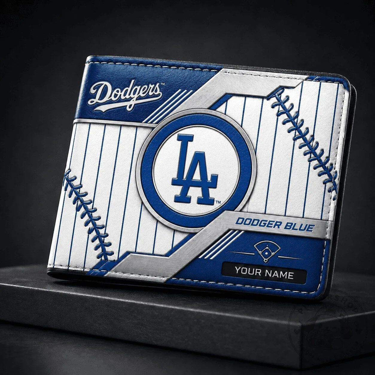 Los Angeles Dodgers Baseball Team Personalized Wallet