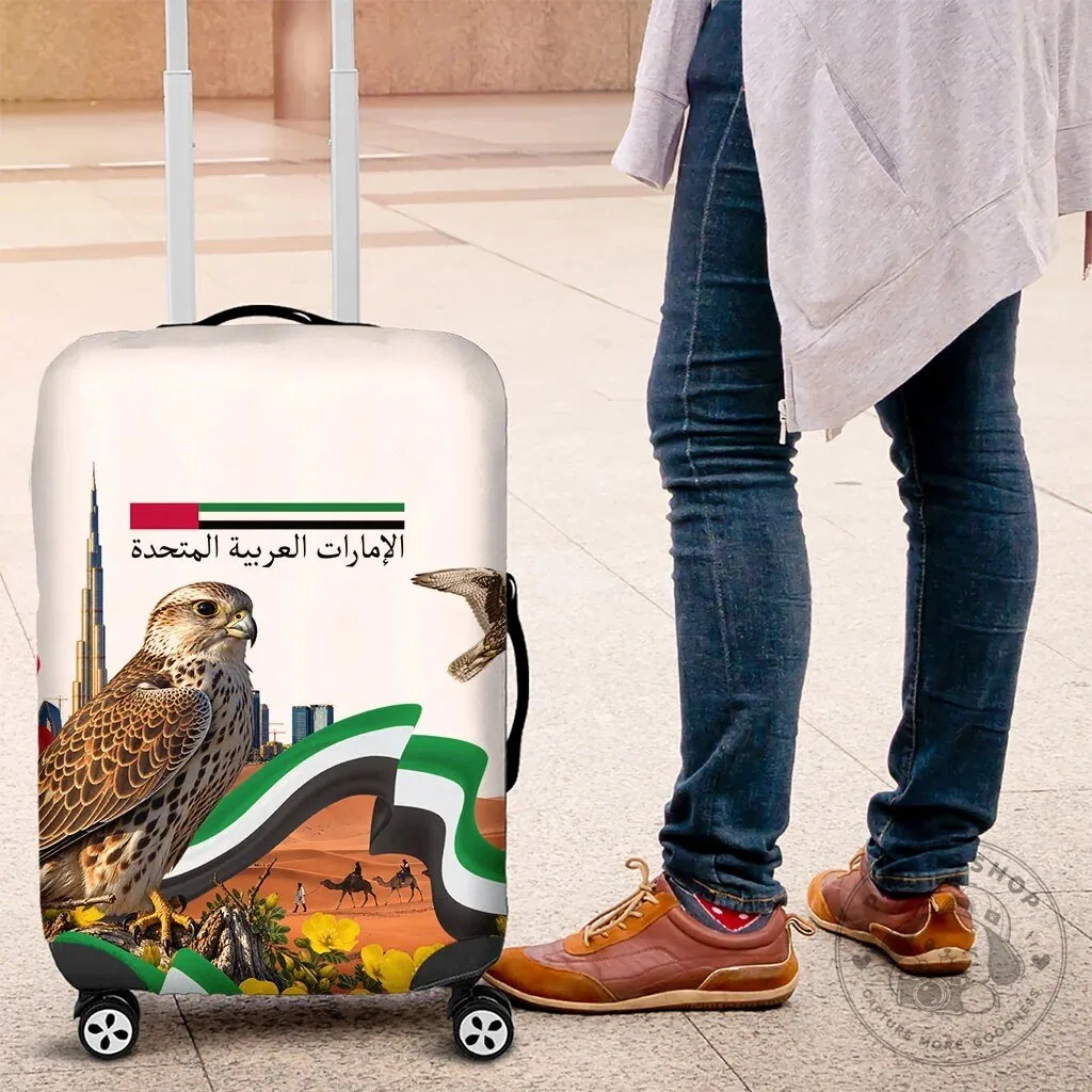 United Arab Emirates National Day Falcon Burj Khalifa Luggage Suitcase Cover