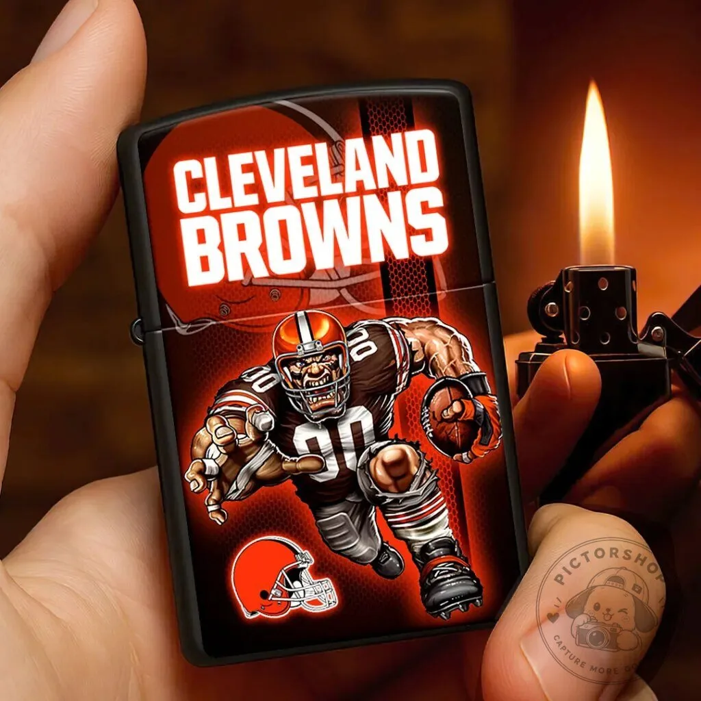 Cleveland Browns Football Player Art Zippo Lighter