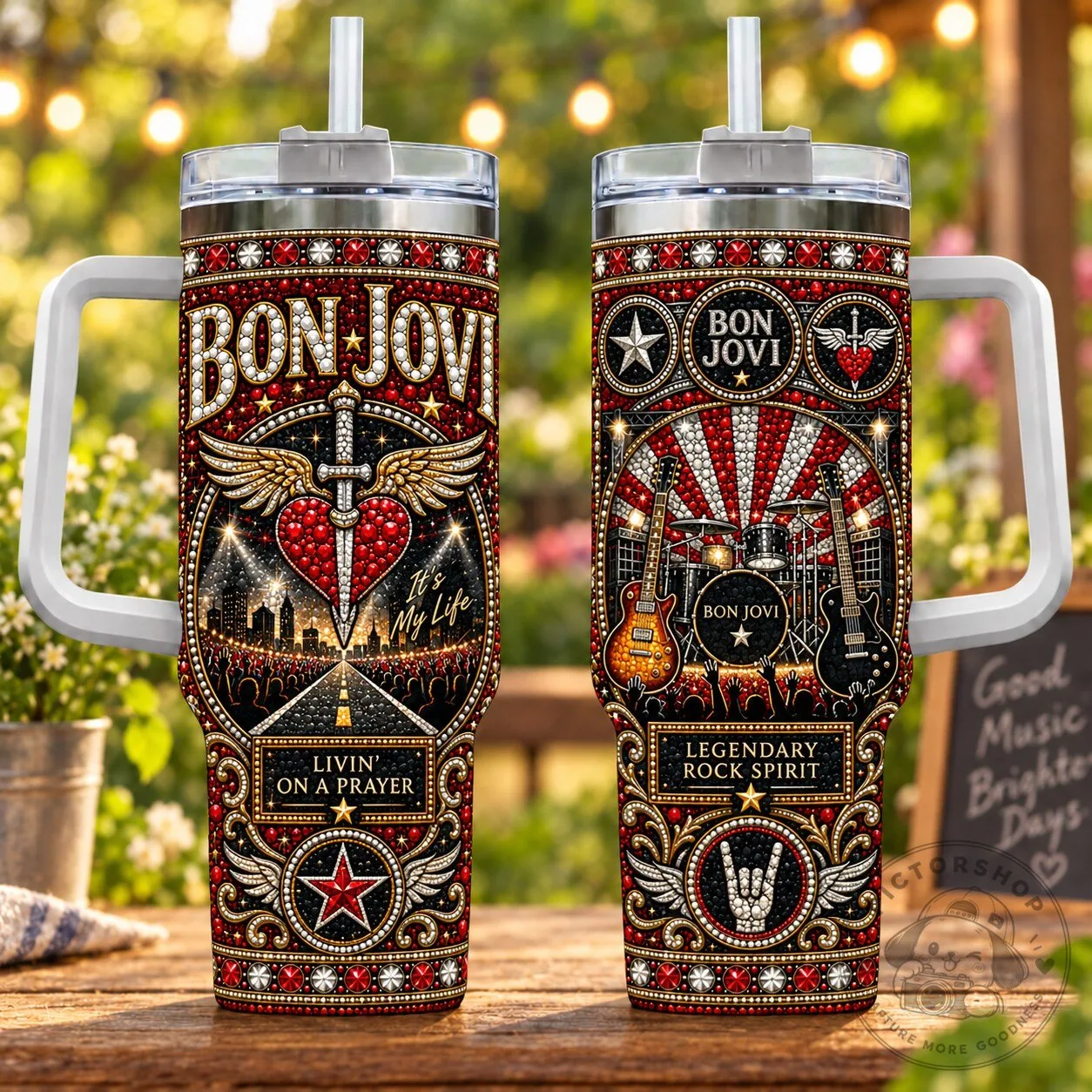 Bon Jovi Livin' On A Prayer Legendary Rock Spirit Stainless Steel Tumbler