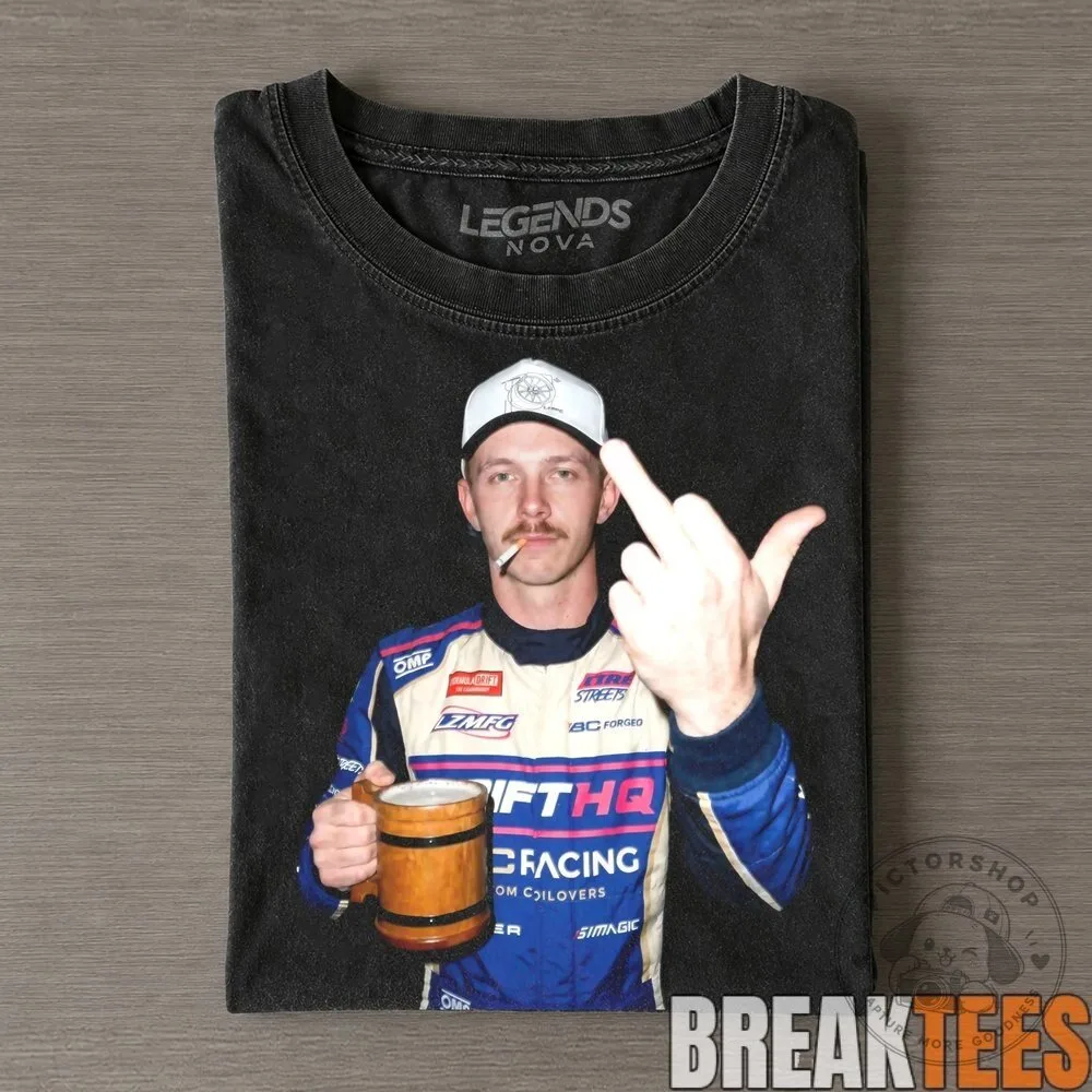 Adam LZ Formula Drift Drifting Drunk and Smoke Graphic T-Shirt