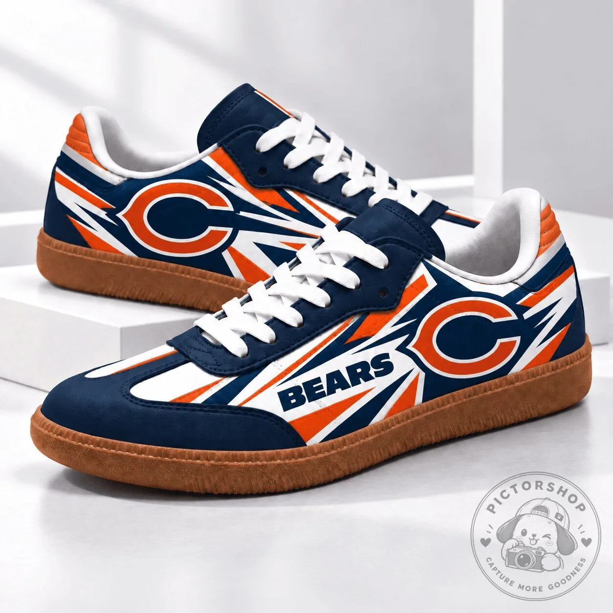 Chicago Bears NFL Team Spirit Retro Samba Shoes for Men and Women