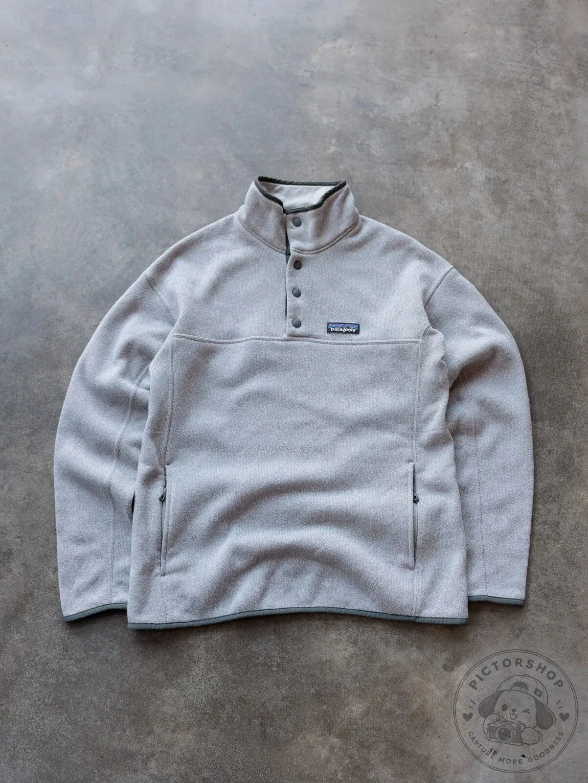 Patagonia Women's Vintage Grey Snap-T Fleece Pullover Sweatshirt