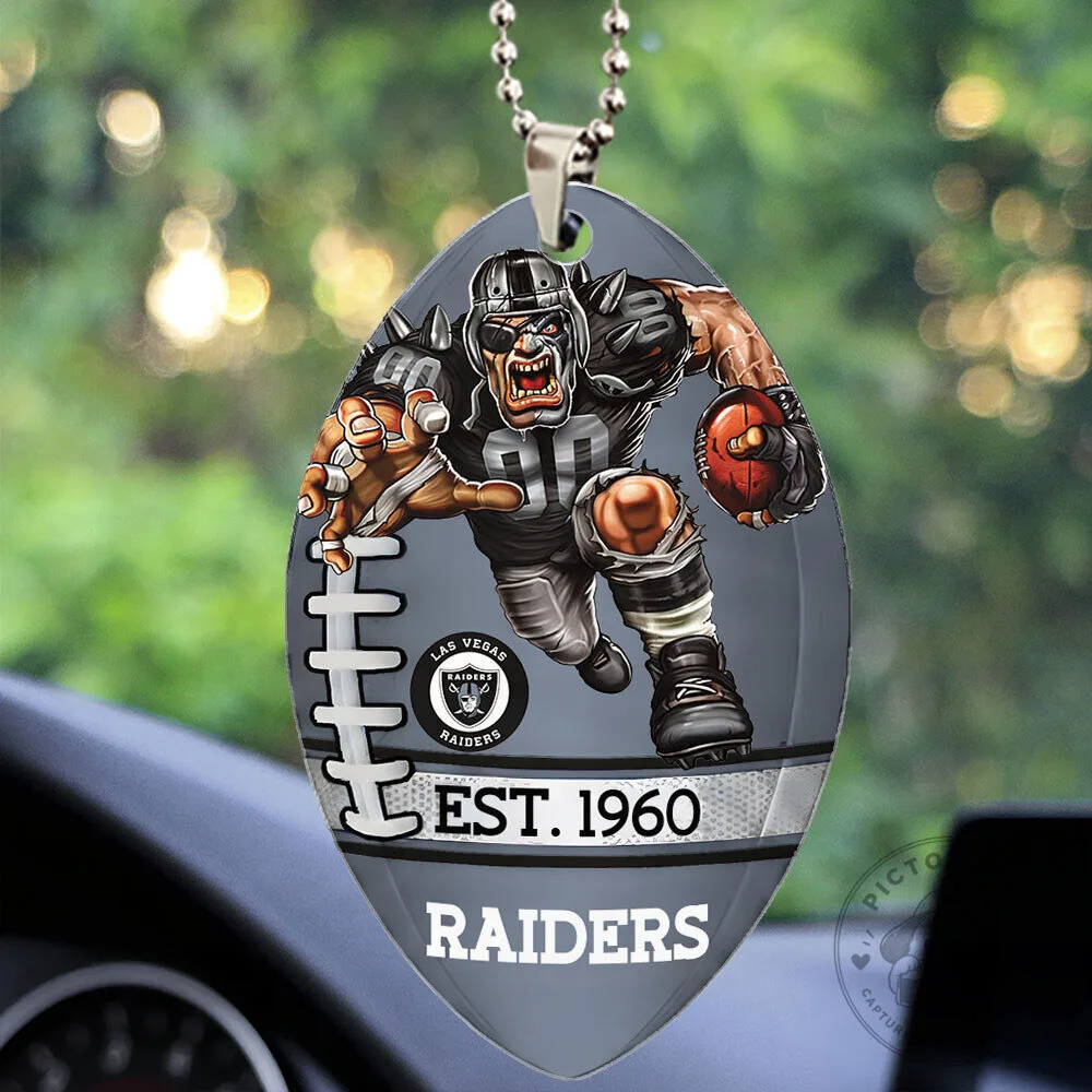 Las Vegas Raiders Football Team Mascot Car Ornament 2 Las Vegas Raiders Football Team Mascot Car Ornament