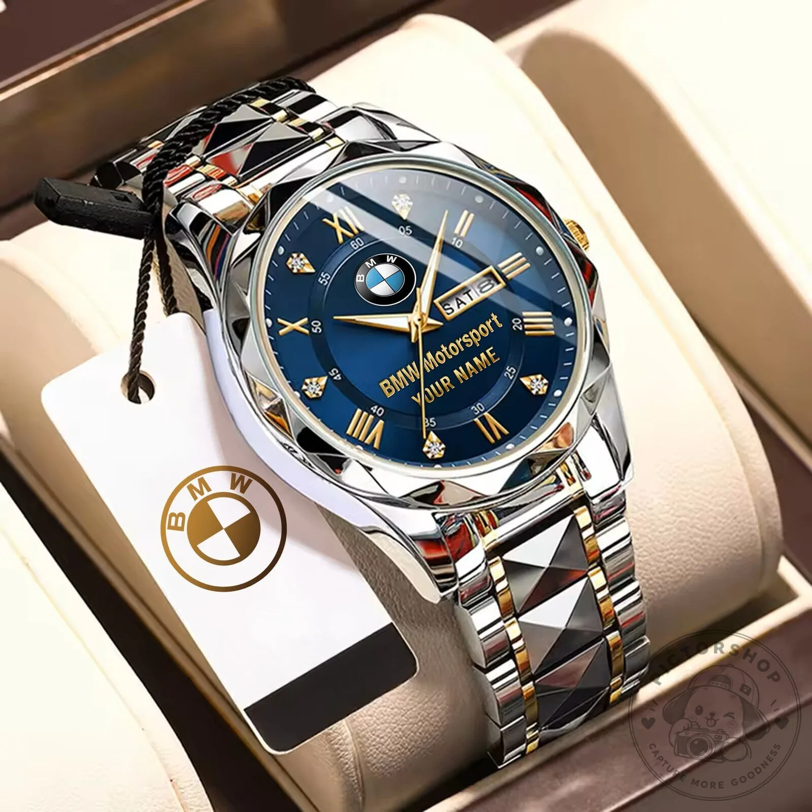 BMW Motorsport Custom Name Elegant Fashion Design Watch for Men