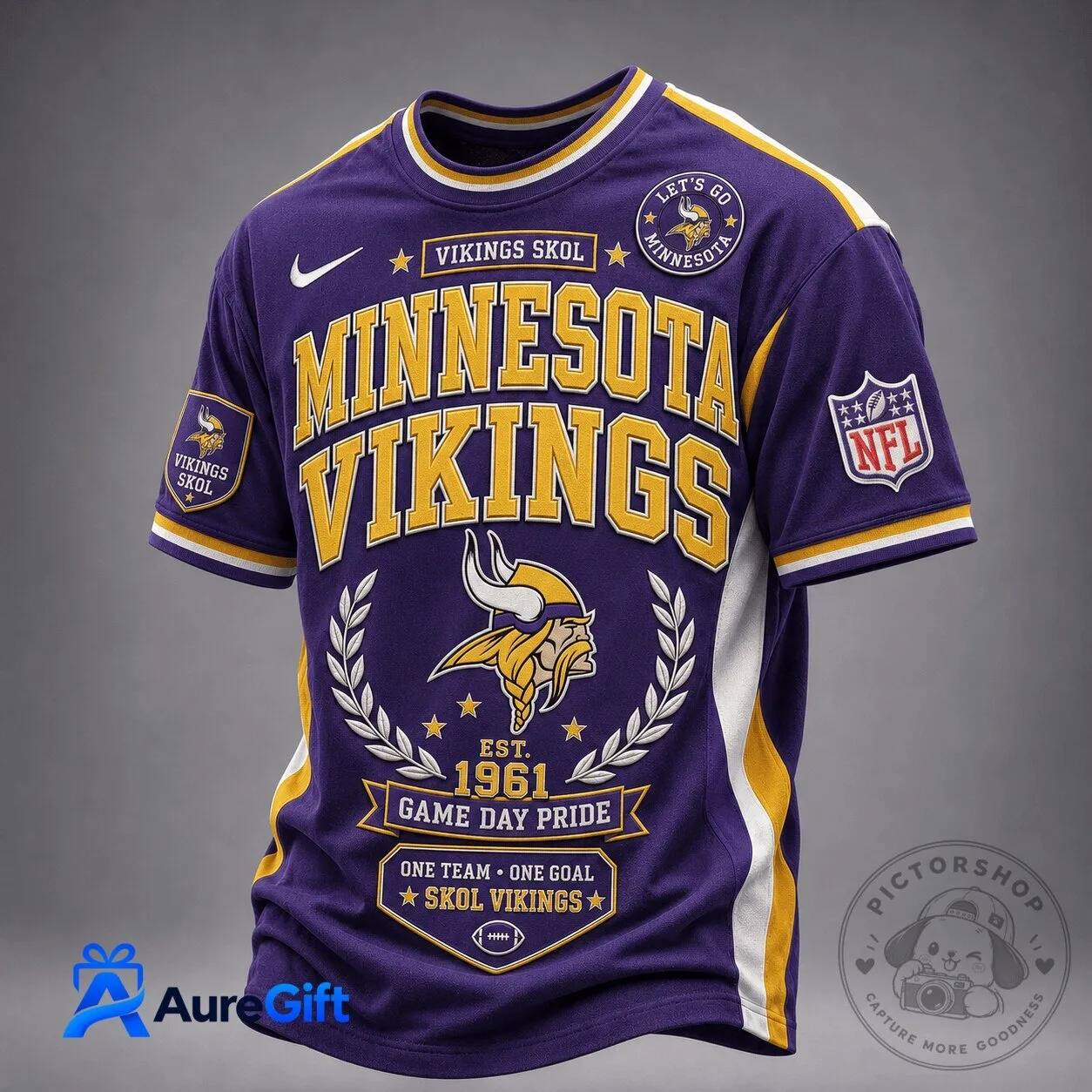 Minnesota Vikings NFL Football Game Day Pride Purple Jersey