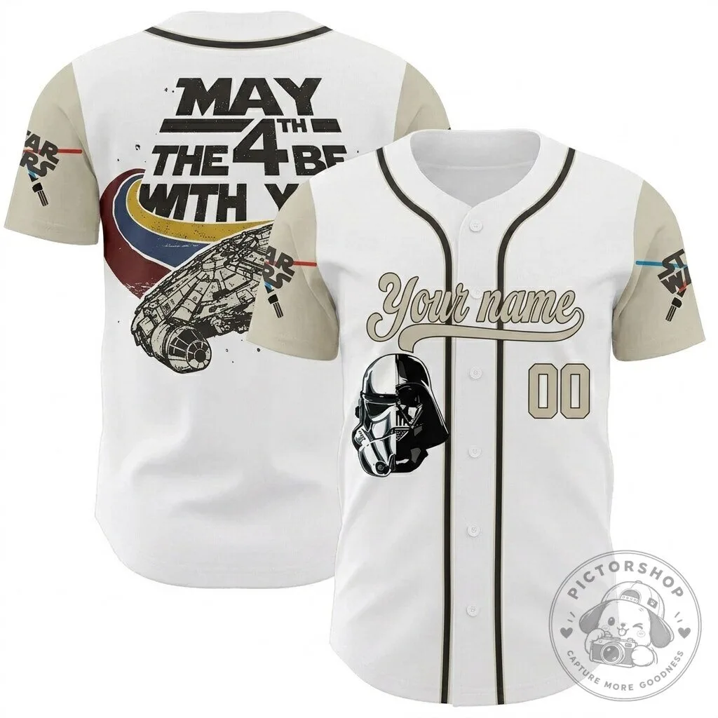 Star Wars May The Fourth Be With You Stormtrooper Custom Baseball Jersey