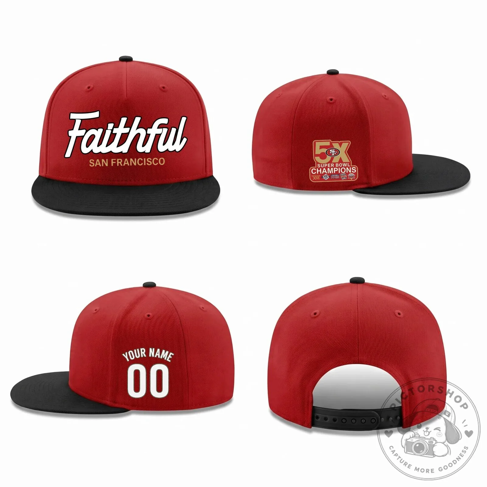 San Francisco 49ers Faithful Super Bowl Champions Personalized Snapback Cap Hat 9 San Francisco 49ers Faithful Super Bowl Champions Personalized Snapback Cap Hat