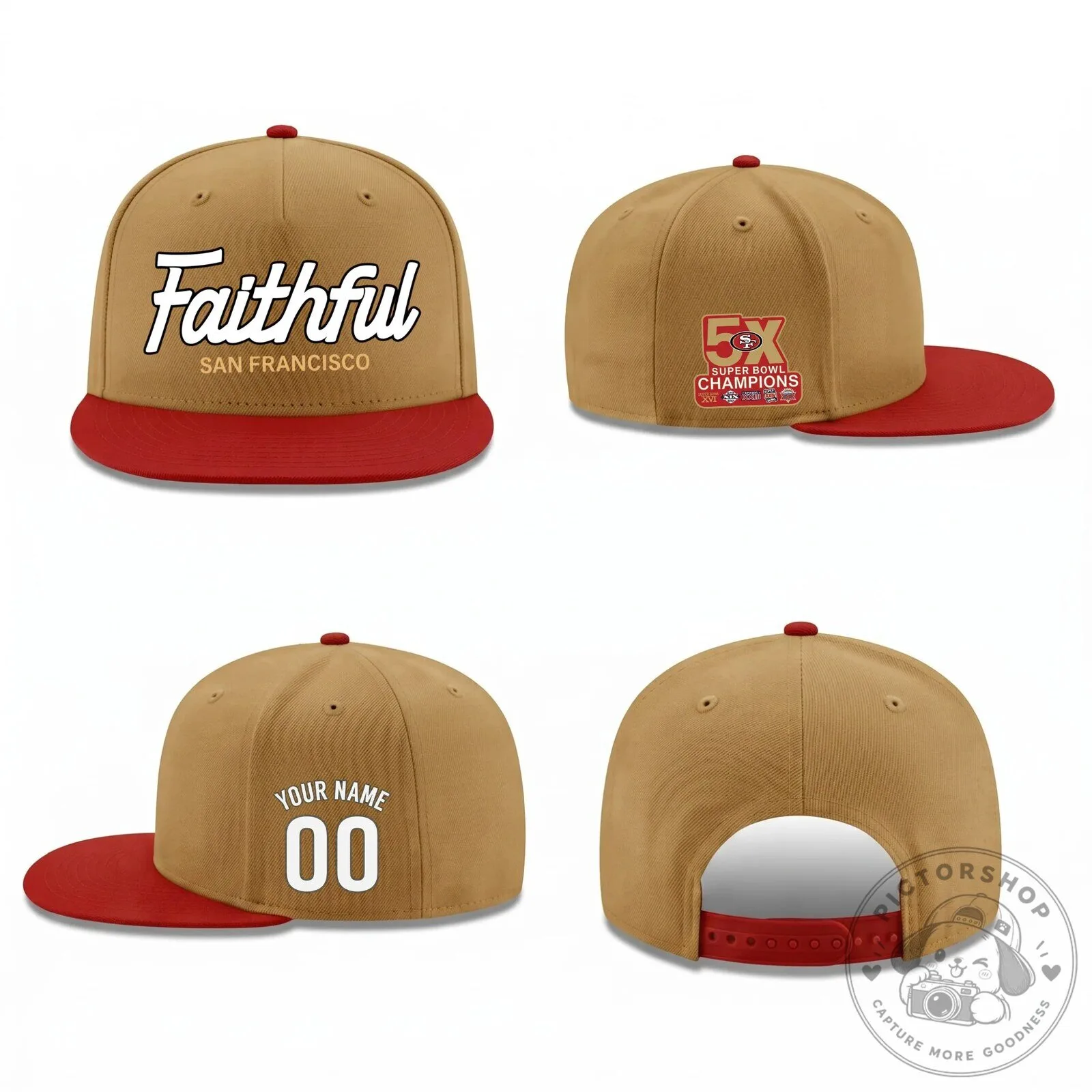 San Francisco 49ers Faithful Super Bowl Champions Personalized Snapback Cap Hat 10 San Francisco 49ers Faithful Super Bowl Champions Personalized Snapback Cap Hat