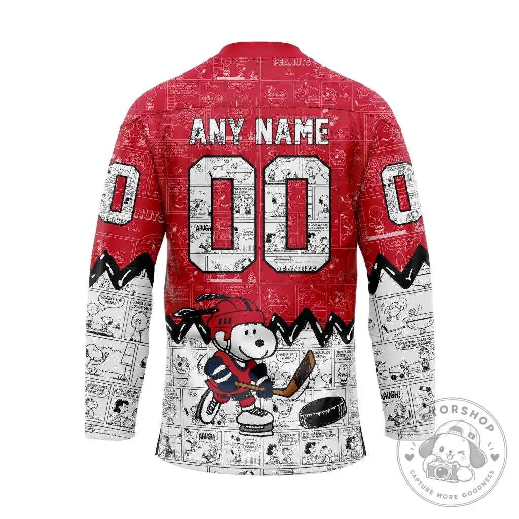 Florida Panthers Snoopy Peanuts Lace Hockey Jersey 7 Florida Panthers Snoopy Peanuts Lace Hockey Jersey
