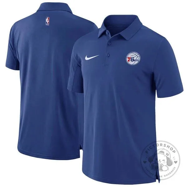 Philadelphia 76ers Royal Blue Nike Dri-FIT Victory Polo Shirt