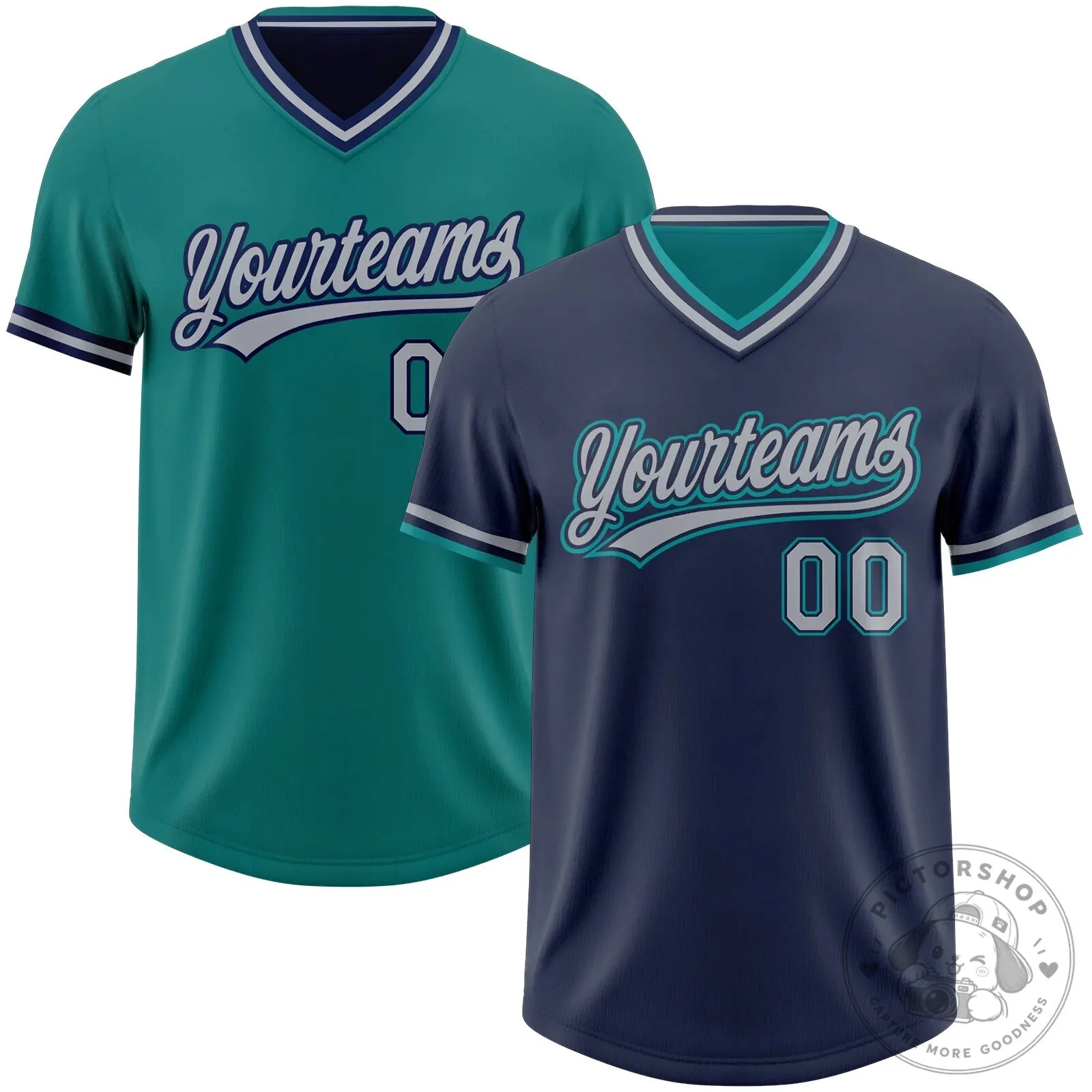 Custom Reversible Baseball Jersey Shirt with Yourteams Design and Number