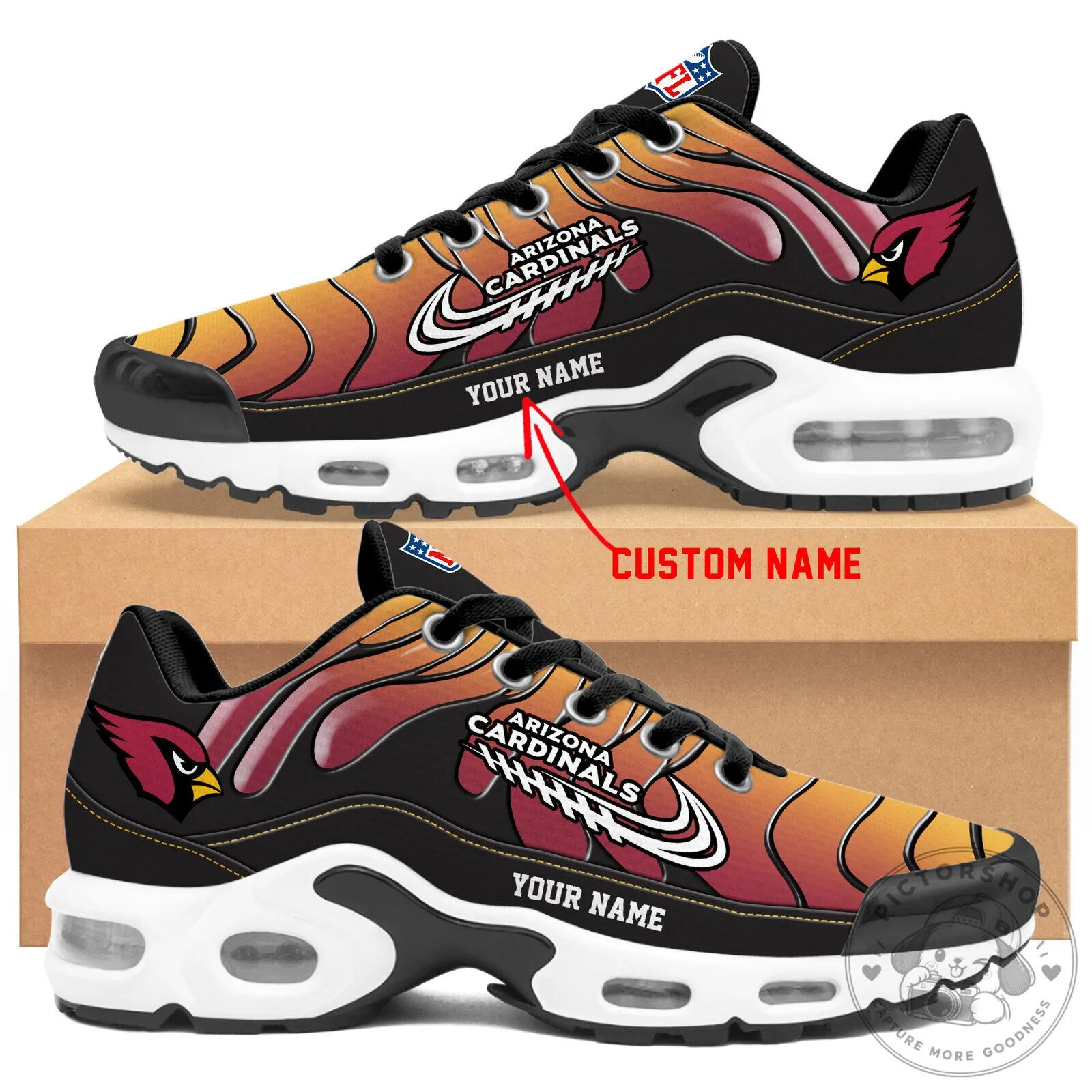 Arizona Cardinals Personalized Air Max Shoes Custom Name Limited Edition Sneakers