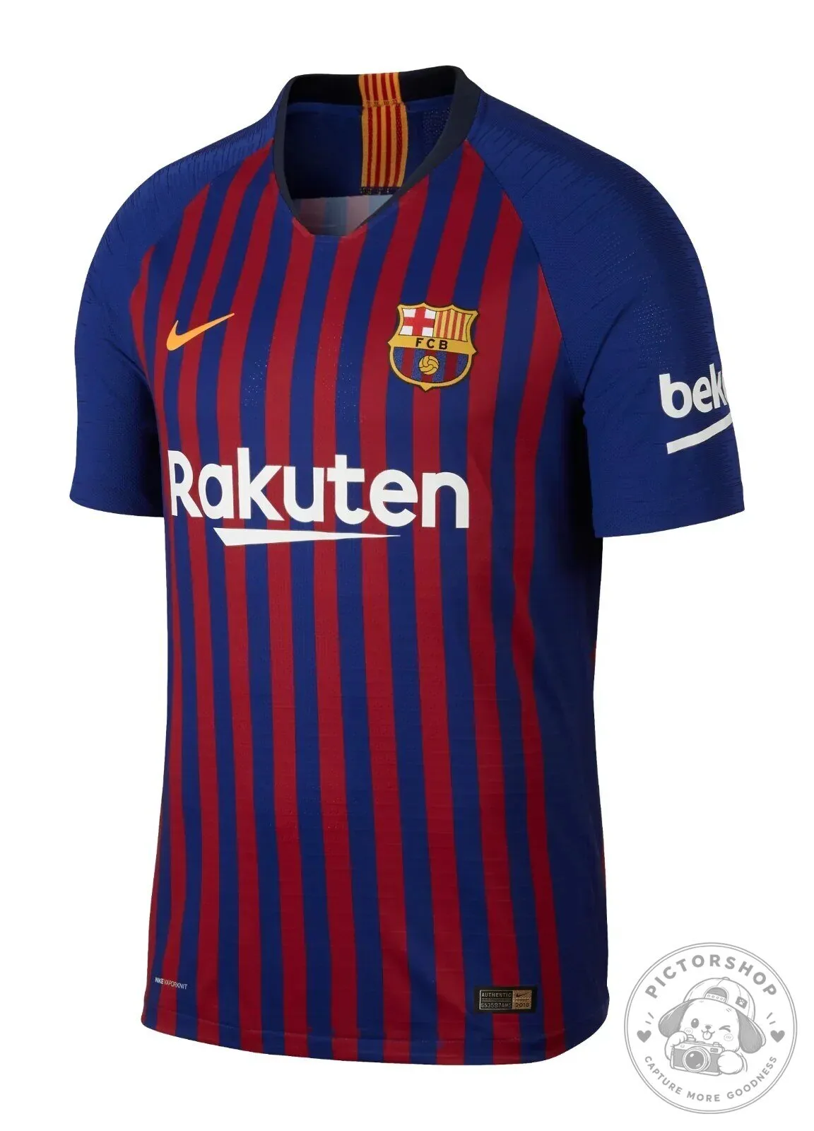 Barcelona 2018-2019 Home Red and Blue Striped Soccer Football Jersey