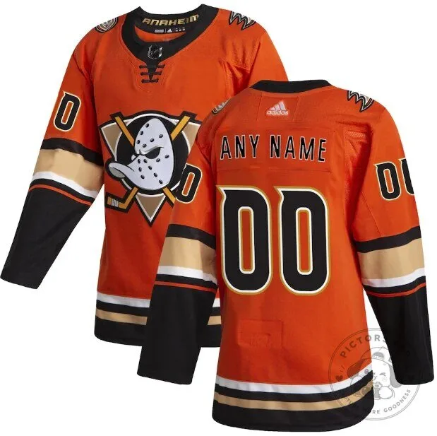 Anaheim Ducks Orange Custom Hockey Jersey