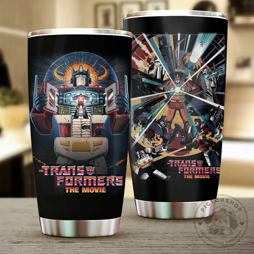 The Transformers The Movie 40th Anniversary Stainless Steel Tumbler Cup